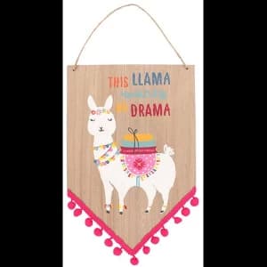 Image of Wooden Llama Sign