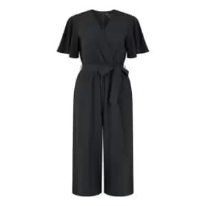 Image of Mela London Black Wrap Over Jumpsuit - Black