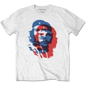 Image of Che Guevara - Blue and Red Unisex Large T-Shirt - White