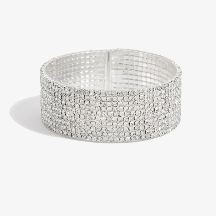 Image of Jon Richard Silver Plated Crystal Statement Cuff Jewellery Sets One Size Silver 70982811000