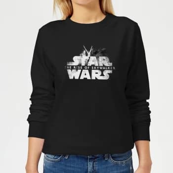 Image of Star Wars The Rise Of Skywalker Rey + Kylo Battle Womens Sweatshirt - Black - S