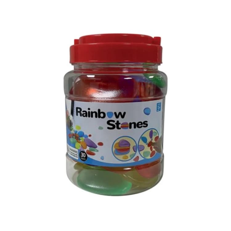 Image of Unbranded Acrylic Pebbles Shatterproof Assorted Sizes Assorted Colours (Pack of 30) AP30 AP30