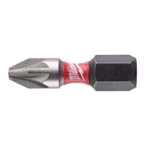 Image of Milwaukee Power Tools SHOCKWAVE Impact Duty Bits PZ1 x 25mm (Pack 25)