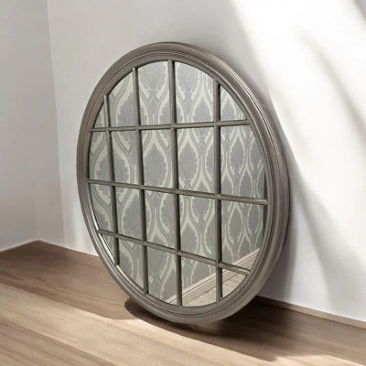 Image of Round Framed Wall Mirror - L5 x W120 x H120cm - Silver MinsterStylishLivingLtd4138