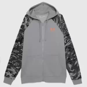 Image of Under Armour Rival Fleece Camo Script In Dark Grey