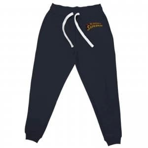 Image of DC Superman Embroidered Unisex Joggers - Navy - XL