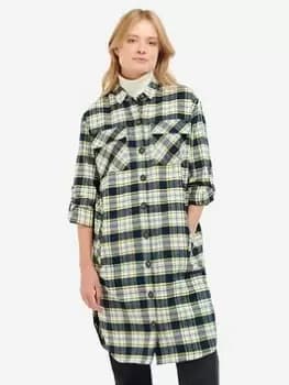 Image of Barbour Coast To Country Lunan Check Shirt Dress - Green, Multi, Size 10, Women