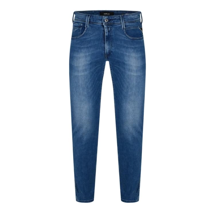 Image of Replay PowerStretch Anbass Slim Fit Jean Slim Jeans 30W S Blue 64369419303