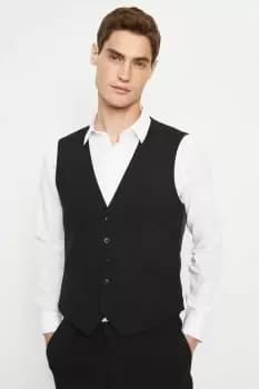 Image of Mens Plus And Tall Tailored Black Waistcoat