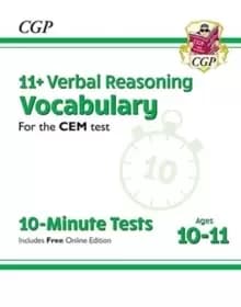 Image of 11+ CEM 10-Minute Tests: Verbal Reasoning Vocabulary - Ages 10-11 (with Online Edition)