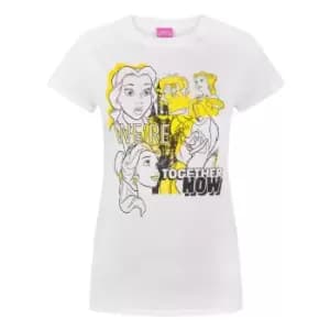 Image of Disney Womens/Ladies Beauty And The Beast Belle Together T-Shirt (XL) (White)