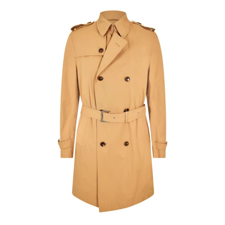 Image of Boss Mens H Hyde Trench Overcoat Medium Beige male M