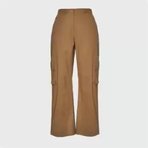 Image of Missguided Plus Size Straight Leg Cargo Trousers - Green