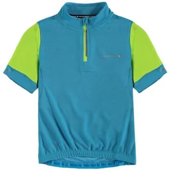 Image of Muddyfox Short Sleeve Cycling Jersey Junior Boys - Blue/Green