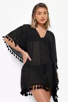 Image of Tassel Detail Beach Kaftan