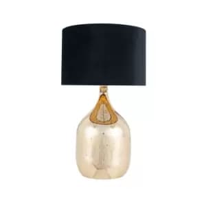 Image of Champagne Gold Glass Dual Light Table lamp