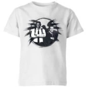 Image of Captain Marvel Fury And Coulson S.H.I.E.L.D. Kids T-Shirt - White - 3-4 Years