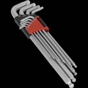 Image of Sealey 9 Piece Lock On Ball End Hex Key Set Imperial