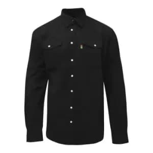 Image of Duke Mens Kingsize Western Denim Shirt (7XL) (Black)