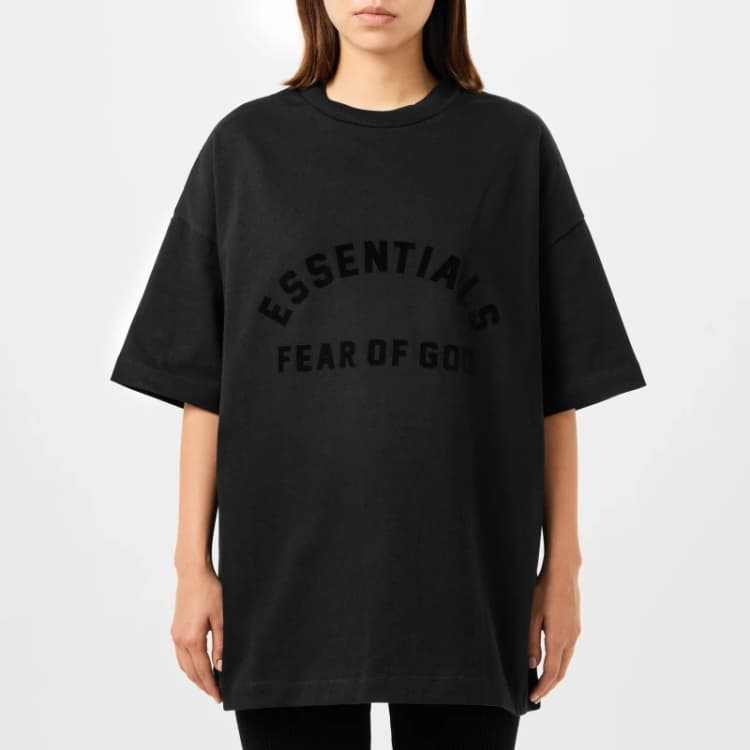 Image of Fear Of God Essentials Oversized T-Shirt Black female 10 (S)