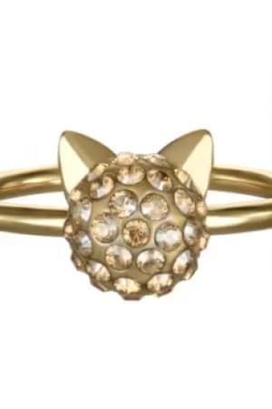 Image of Ladies Karl Lagerfeld Gold Plated Choupette Ring size P/Q 5378073
