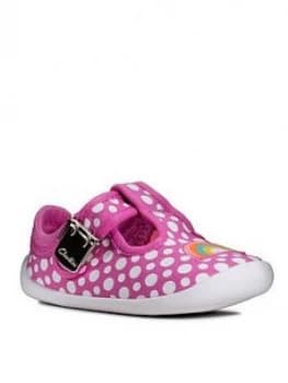 Image of Clarks First Roamer Sun Canvas Shoe - Hot Pink
