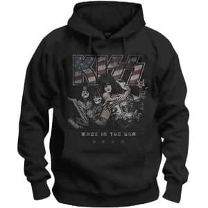 Image of KISS - Made in the USA Mens Large Pullover Hoodie - Black