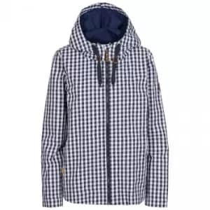Image of Trespass Womens/Ladies Dignity Printed Waterproof Jacket (L) (Navy Gingham)
