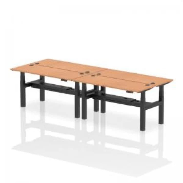 Image of Air Back-to-Back 1600 x 600mm Height Adjustable 4 Person Bench Desk DYNHA02232