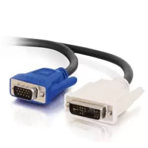 Image of C2G 1m DVI-A M / HD15 M Cable VGA (D-Sub) Black