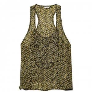 Image of Jack Wills Farley Printed Racer Back Vest - Yellow