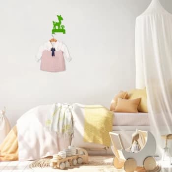 Image of Deer - Green Green Metal Wall Hook