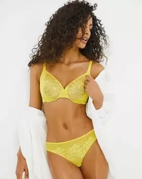 Image of Gossard Glossies Lace Plunge Bra Primros