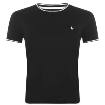 Image of Jack Wills Rowacress Ringer T Shirt - Black