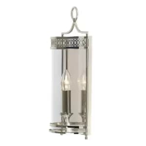 Image of Wall Light Sconce Highly Polished Nickel Finish LED E14 60W Bulb d01066