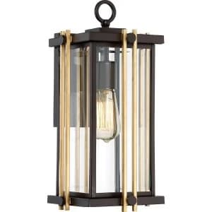 Image of 1 Light Medium Wall Lantern - Bronze Finish, E27