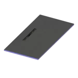 Image of Blue Rectangular Wet Room Shower Tray with Offset Waste Position 1800 x 900mm - Live Your Colour