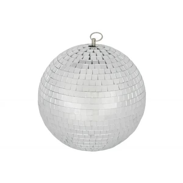 Image of QTX QTX 10cm 100mm 4" Silver Sparkling Disco Lights Halloween Xmas Party Large Mirror Ball MB-10