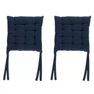 Image of Linens and Lace 2 Pack Cotton Seat Pads - Blue
