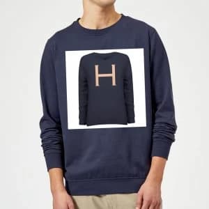 Image of Harry Potter Initial True Knit Sweater Sweatshirt - Navy - 3XL