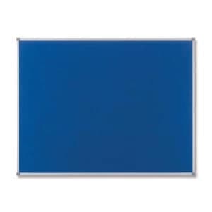 Image of Nobo Classic 1200 x 900mm Noticeboard with Blue Felt Surface Aluminium Frame and Wall Fixing Kit