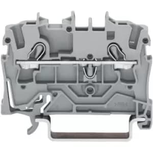 Image of WAGO 2002-1201 2 Conductor Ex e II Through Terminal Block Grey