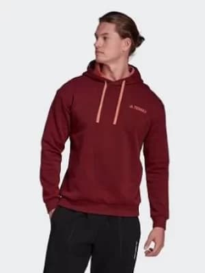 Image of adidas Terrex Logo Graphic Hoodie, Black Size M Women