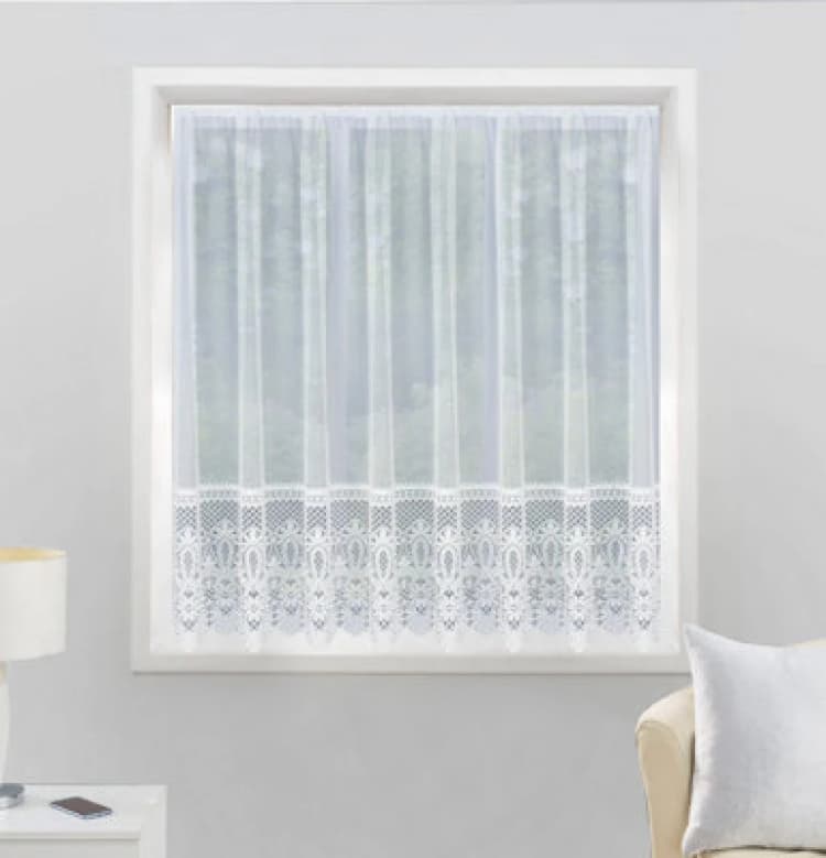 Image of Tyrone Textiles 200 x 160cm Brazil Heavy Base Lace Net Cut Panels (78x63"), White BRAPAA63