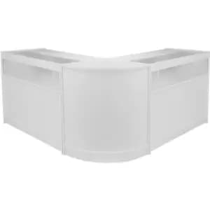 Image of Shop Reception Counter Display Cabinet Shop Counter Retail Sales - Brilliant White