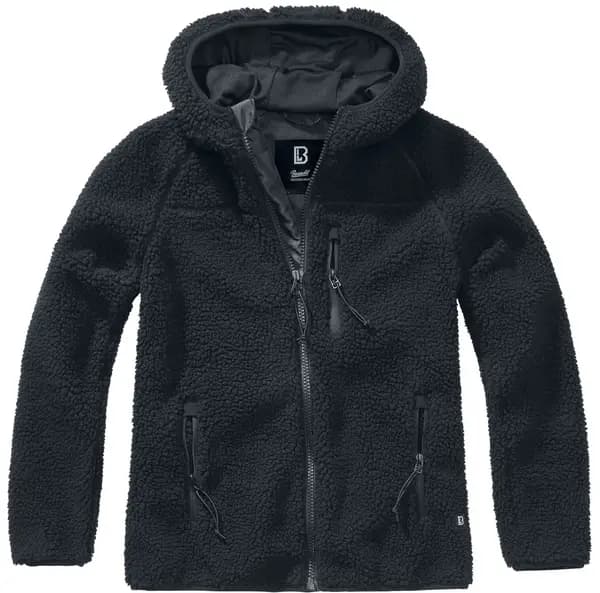 Image of Brandit Ladies Hooded Fleece Jacket Fleece Jacket Black XXL Women
