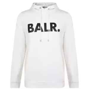 Image of BALR Logo Hooded Sweatshirt - White