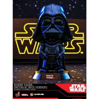 Image of Hot Toys Cosbaby - Star Wars (Size S) - Darth Vader (Blue Metallic Version)