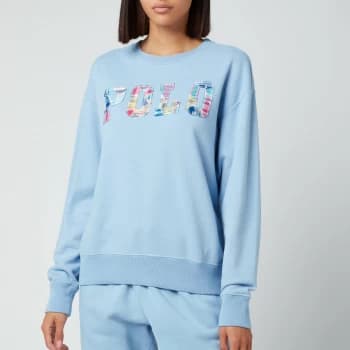 Image of Polo Ralph Lauren Womens Patch Logo Sweatshirt - Alpine Blue - XS
