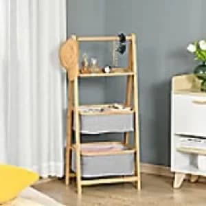 Image of Homcom Ladder Shelf Grey 333 x 1,080 mm